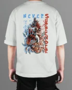 Męska koszulka oversize <br>Never Surrender