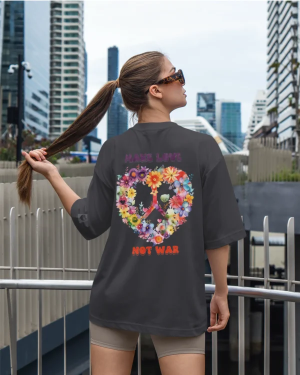 Damska koszulka oversize <br>Make love not War