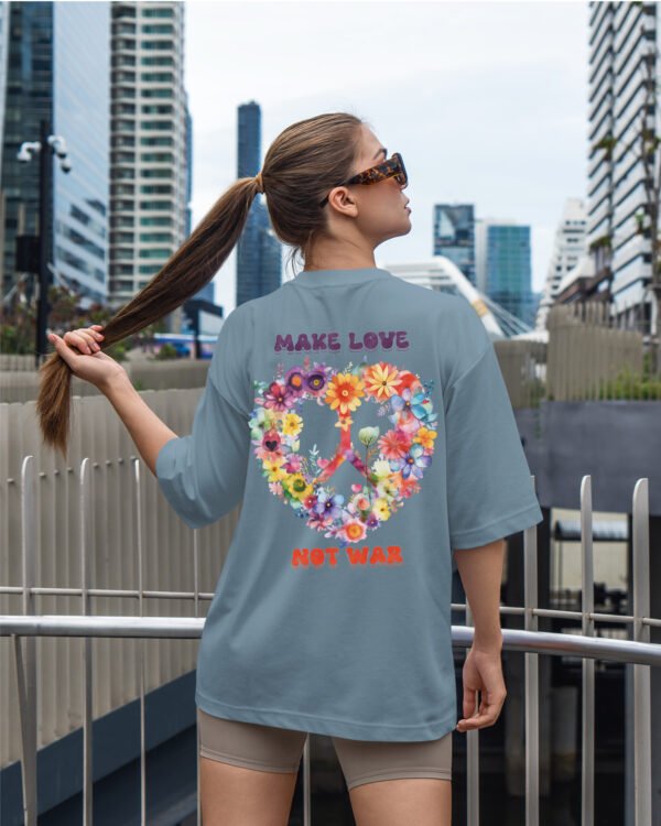 Damska koszulka oversize <br>Make love not War