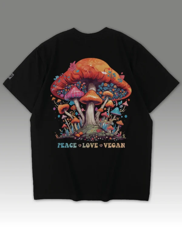 Męska koszulka oversize Peace Love Vegan