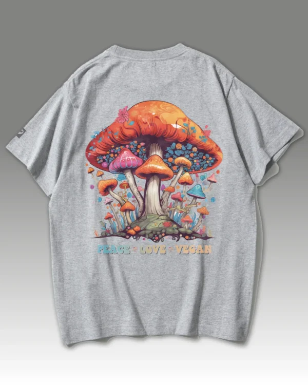 Damska koszulka oversize <br>Peace Love Vegan