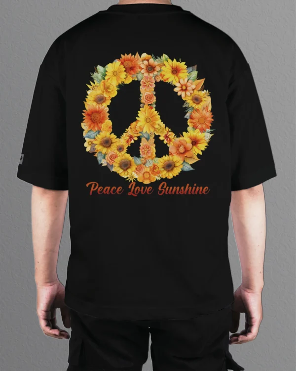 Męska koszulka oversize <br>Peace Love Sunshine