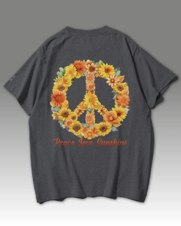 Męska koszulka oversize Peace Love Sunshine