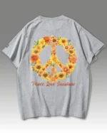 Damska koszulka oversize <br>Peace Love Sunshine