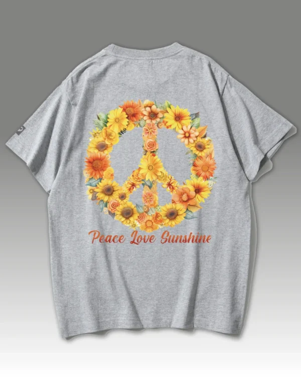 Damska koszulka oversize <br>Peace Love Sunshine