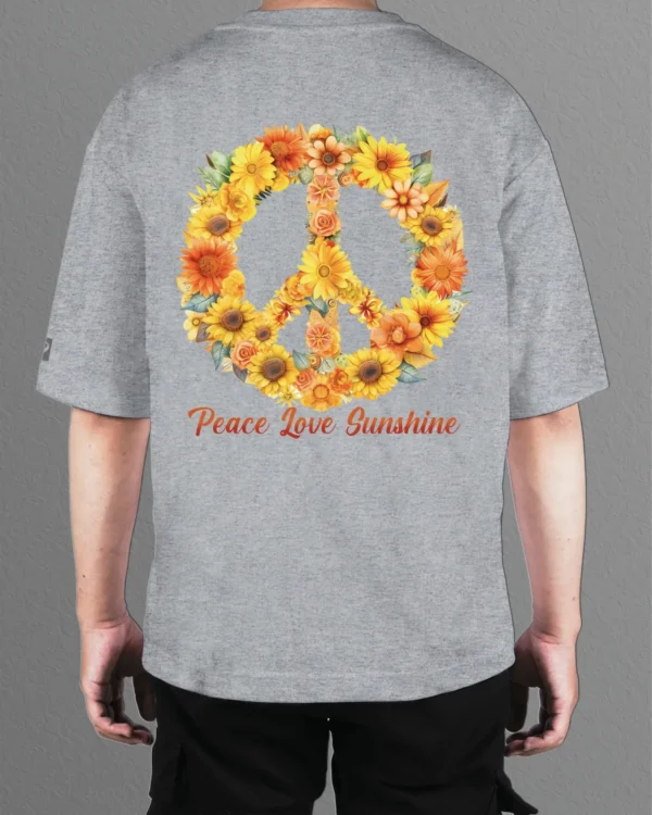 Męska koszulka oversize <br>Peace Love Sunshine