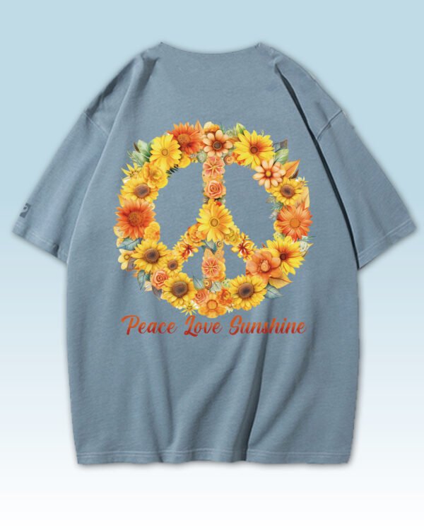 Damska koszulka oversize <br>Peace Love Sunshine