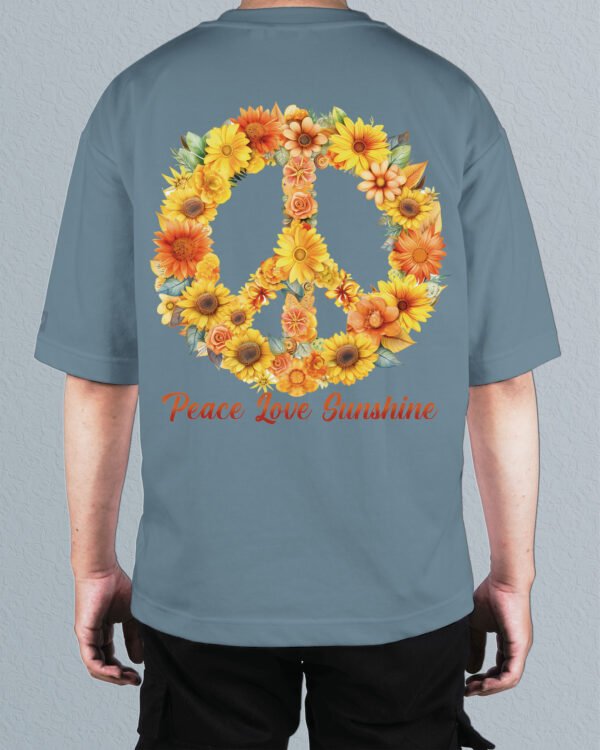Męska koszulka oversize <br>Peace Love Sunshine
