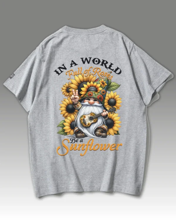 TL0453BIG Tshirt Oversize Graphite&grey24 Męska koszulka Gruba Premium <br>Be a Sunflower