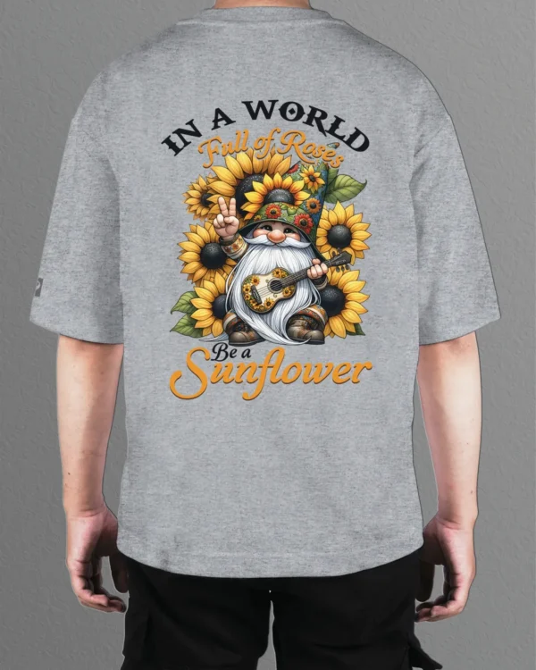 TL0453BIG Tshirt Oversize Graphite&grey25 Męska koszulka Gruba Premium <br>Be a Sunflower