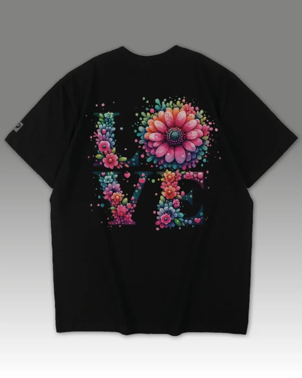 Damska koszulka oversize <br>Love Blossoms