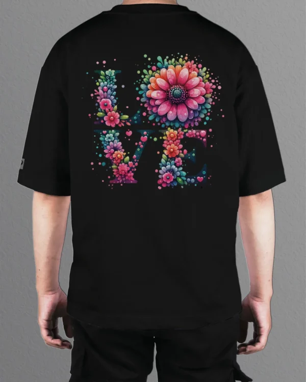 Męska koszulka oversize <br>Love Blossoms