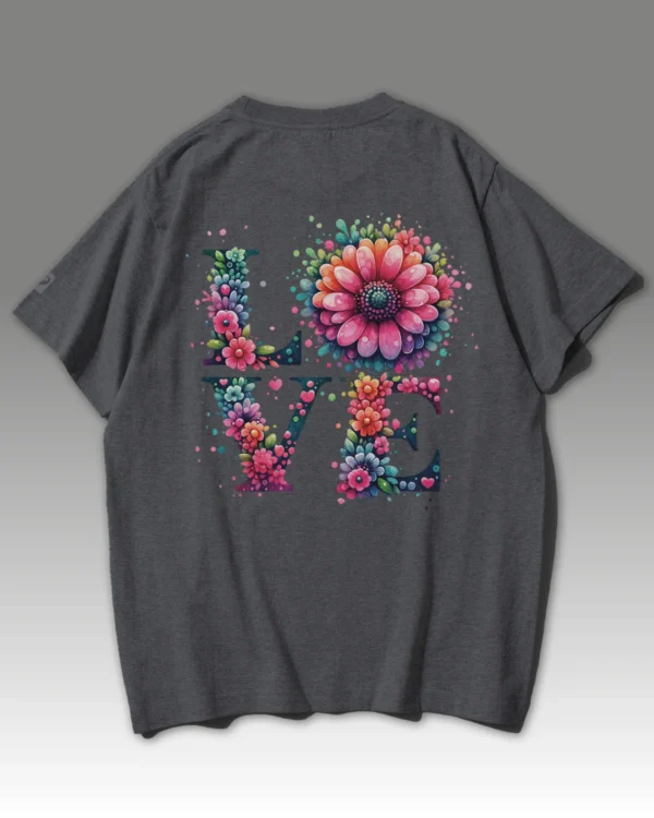 Damska koszulka oversize <br>Love Blossoms
