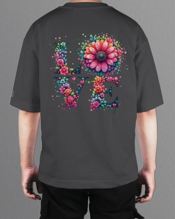 Męska koszulka oversize <br>Love Blossoms