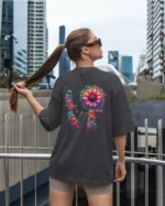 Damska koszulka oversize <br>Love Blossoms