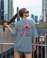 Damska koszulka oversize <br>Love Blossoms