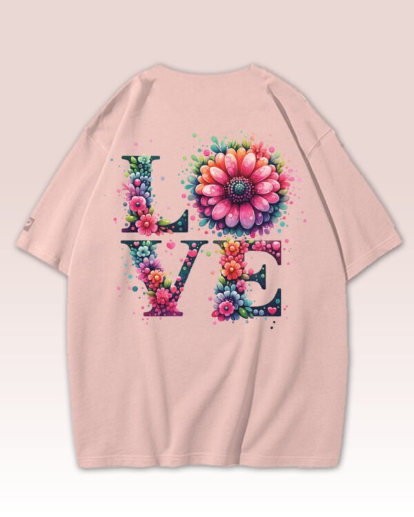 Damska koszulka oversize Love Blossoms Męska koszulka oversize Love Blossoms