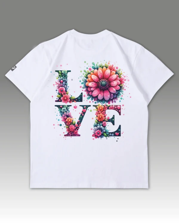 Damska koszulka oversize <br>Love Blossoms