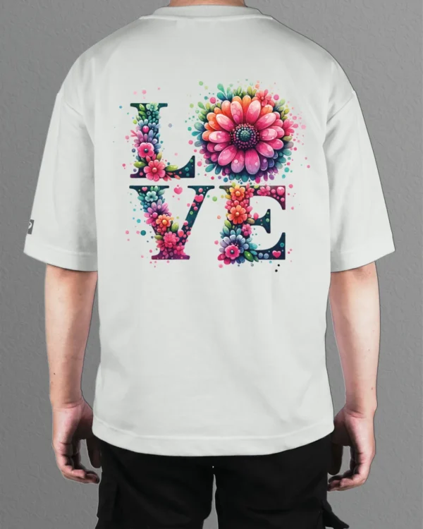 Męska koszulka oversize <br>Love Blossoms