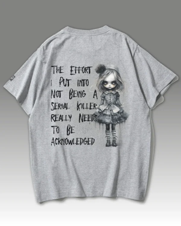 Męska koszulka oversize <br>Dark Humor Doll