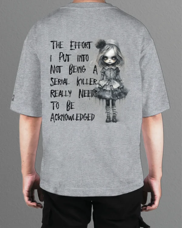Męska koszulka oversize <br>Dark Humor Doll
