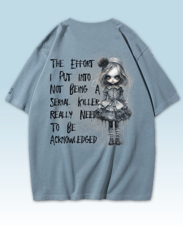 Męska koszulka oversize <br>Dark Humor Doll