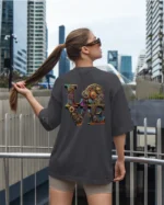 TL0471BIG Tshirt Oversize Graphite&grey23 Damska koszulka Gruba Premium <br>Steampunk LOVE