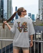 TL0471BIG Tshirt Oversize Graphite&grey26 Damska koszulka Gruba Premium <br>Steampunk LOVE