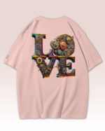 TL0471BIG Tshirt Oversize Pink2 Męska koszulka oversize Steampunk LOVE