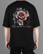TL0472BIG Tshirt Oversize Black4 Męska koszulka Gruba Premium <br>Kiss from a Rose