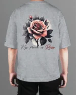 TL0472BIG Tshirt Oversize Graphite&grey25 Męska koszulka Gruba Premium <br>Kiss from a Rose
