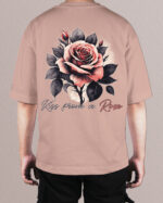 TL0472BIG Tshirt Oversize Pink22 Męska koszulka Gruba Premium <br>Kiss from a Rose