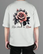 TL0472BIG Tshirt Oversize White22 Męska koszulka Gruba Premium <br>Kiss from a Rose