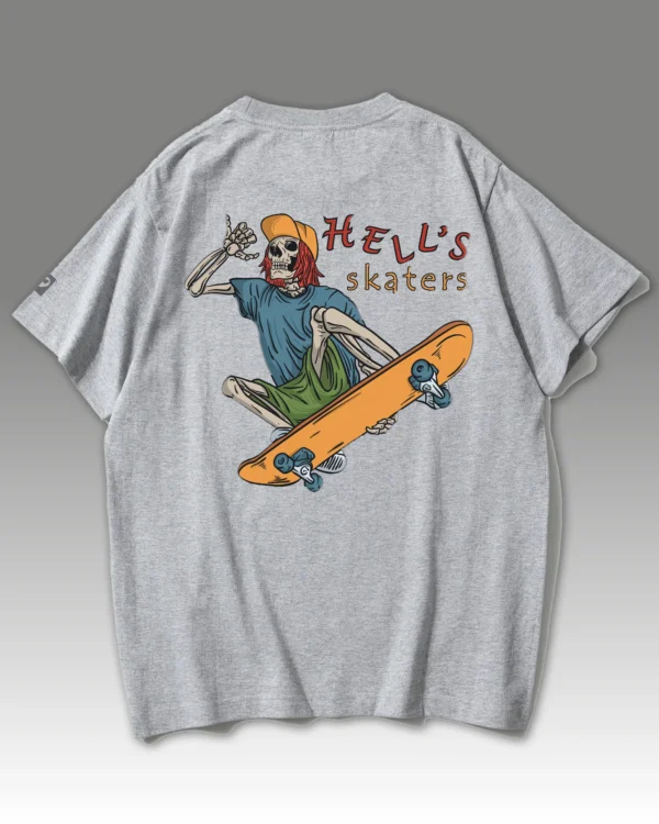 TL0473BIG Tshirt Oversize Graphite&grey24 Męska koszulka Gruba Premium <br>Hell’s Skaters