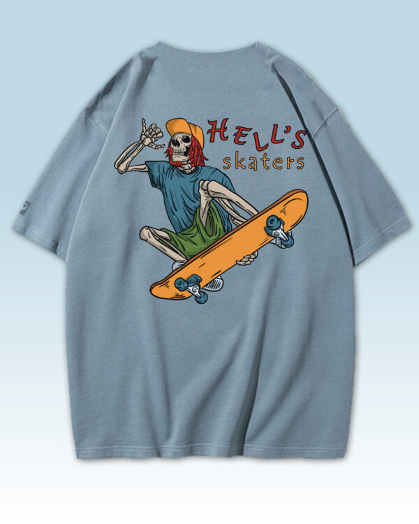 TL0473BIG Tshirt Oversize Peackock Blue2 Damska koszulka oversize Hell’s Skaters Męska koszulka oversize Hell’s Skaters