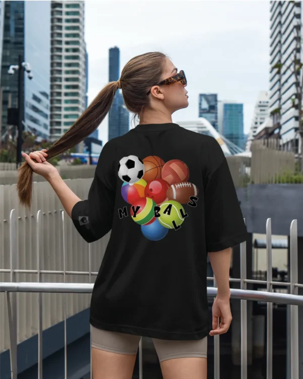 Damska koszulka oversize <br>My Balls