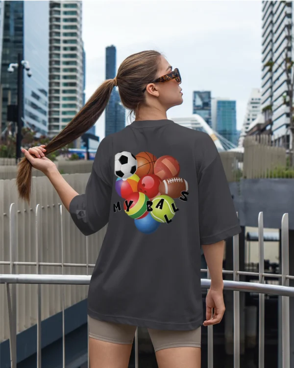 Damska koszulka oversize <br>My Balls