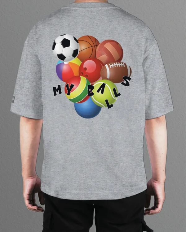 Męska koszulka oversize <br>My Balls