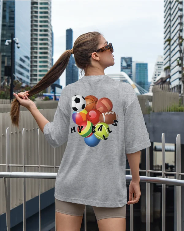 Damska koszulka oversize <br>My Balls
