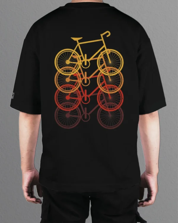 Męska koszulka oversize <br>Motyw Rowerowy
