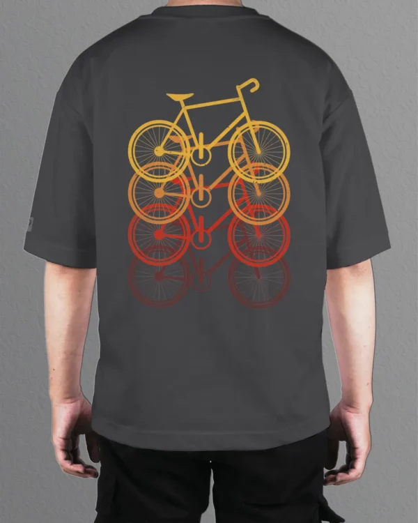 Męska koszulka oversize <br>Motyw Rowerowy