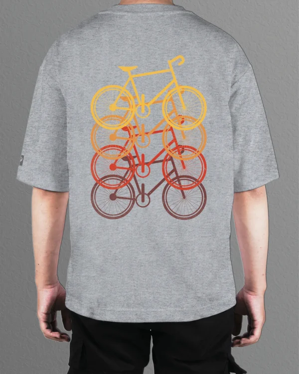 Męska koszulka oversize <br>Motyw Rowerowy