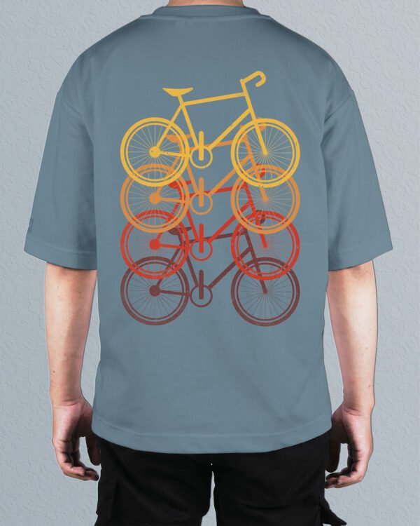 Męska koszulka oversize <br>Motyw Rowerowy