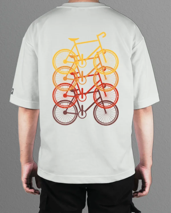 Męska koszulka oversize <br>Motyw Rowerowy