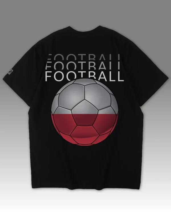 Damska koszulka oversize Football Biało-Czerwoni Męska koszulka oversize Football Biało-Czerwoni
