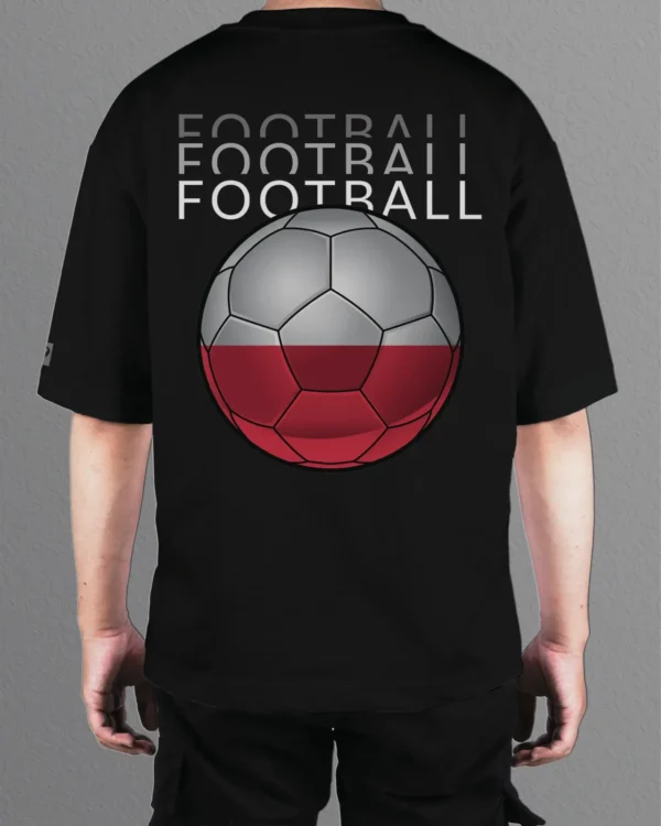 Męska koszulka oversize <br>Football Biało-Czerwoni