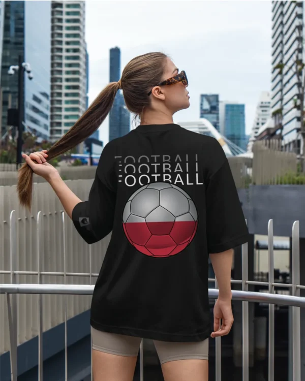 Damska koszulka oversize <br>Football Biało-Czerwoni