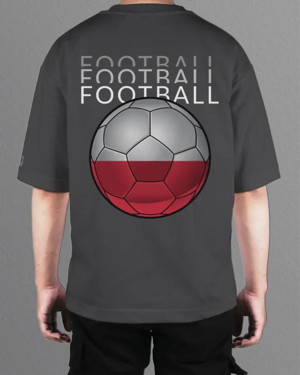 Męska koszulka oversize <br>Football Biało-Czerwoni