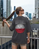 Damska koszulka oversize <br>Football Biało-Czerwoni