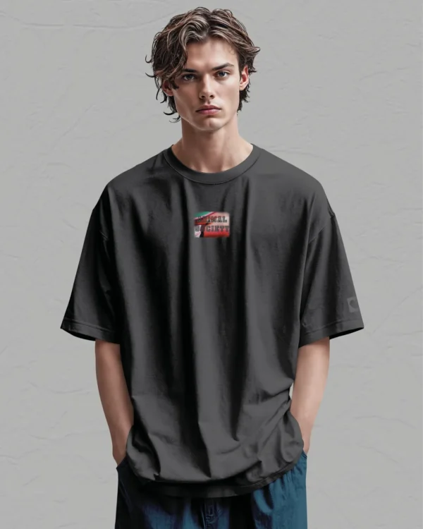 Męska koszulka oversize <br>Arystokrata Flaming <br>Animal Society